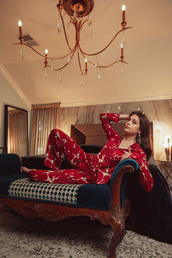 WOMAN IN RED PJ