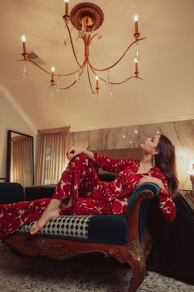 WOMAN IN RED PJ