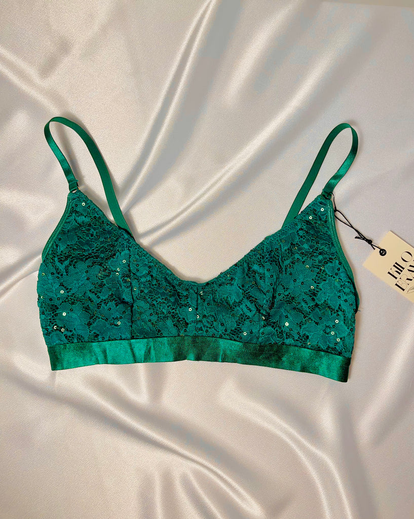 green bralette