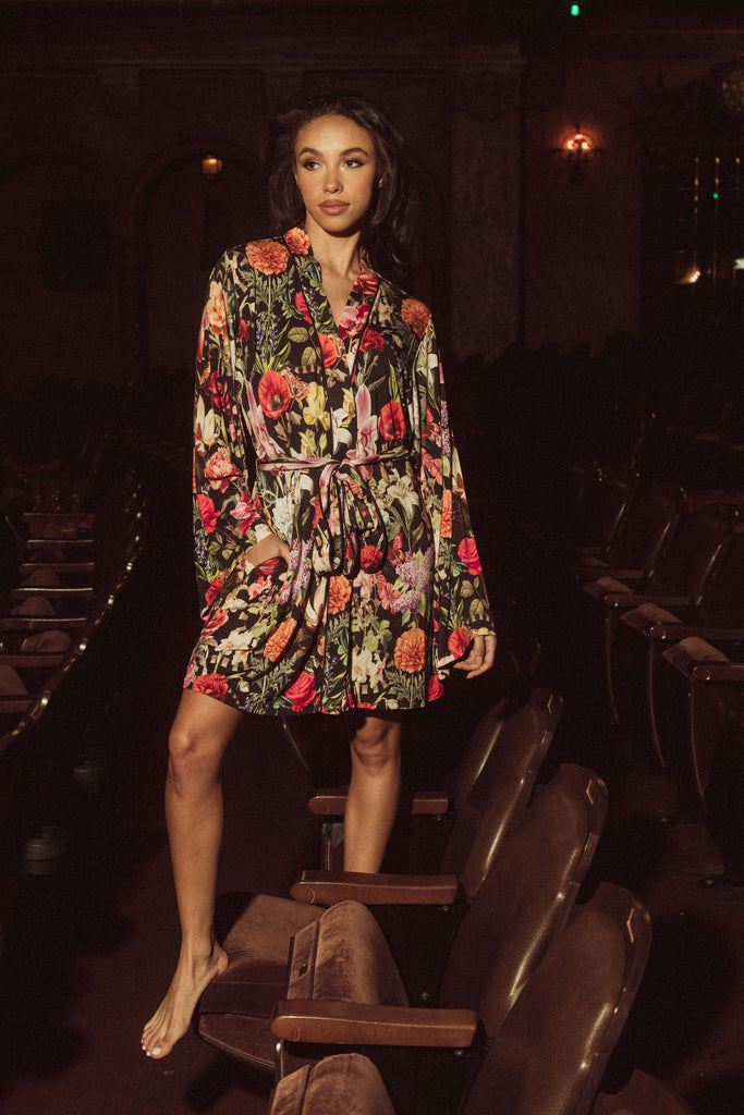 FLORAL SHORT ROBE
