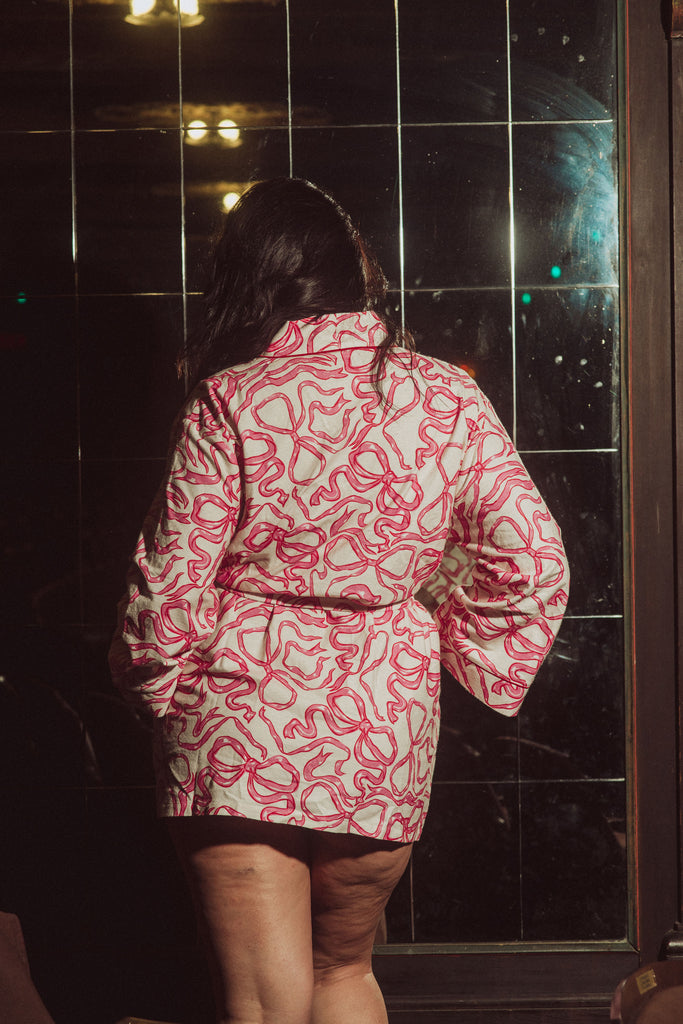 BOWS SHORT ROBE